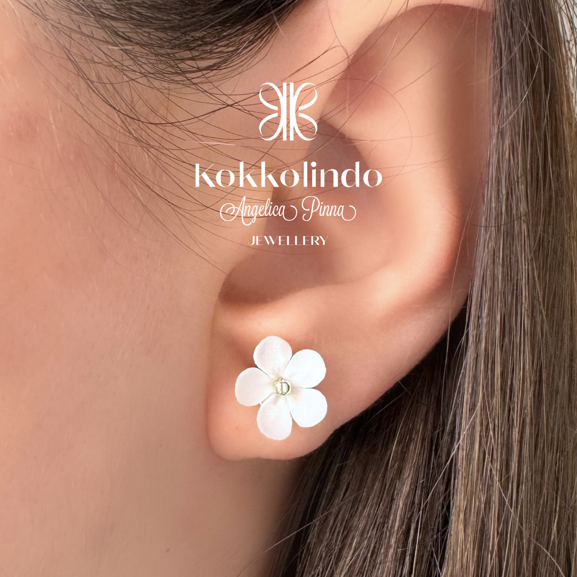 Orecchini Catherine bianchi/argento