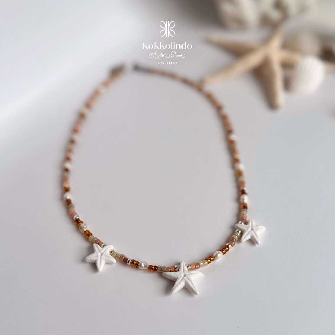 Set collana stelline + collana conchiglia Thetis + orecchini stella marina