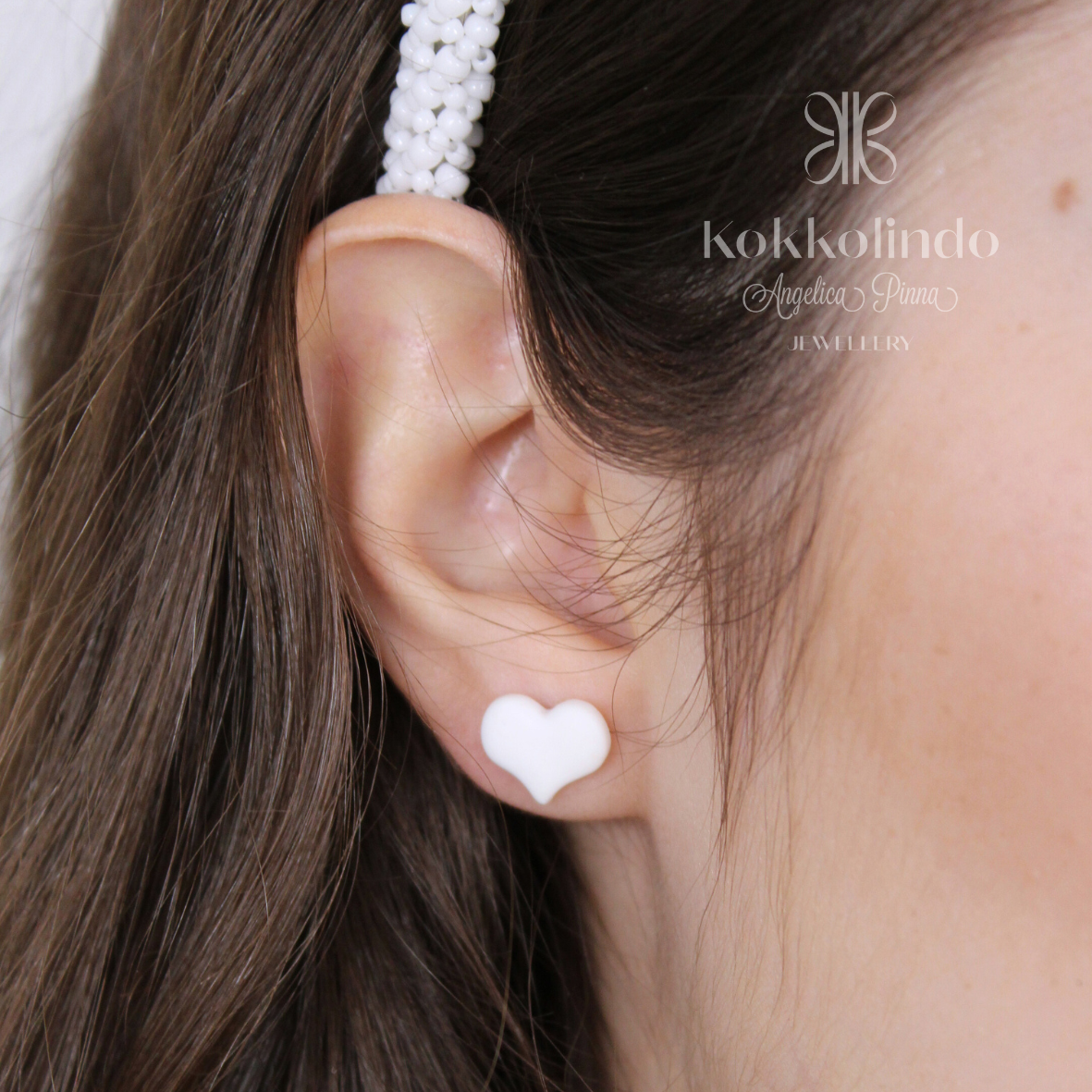 Orecchini Cupido white